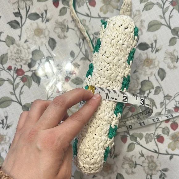 Anthropologie Striped Raffia Shoulder Bag - Picture 14 of 14